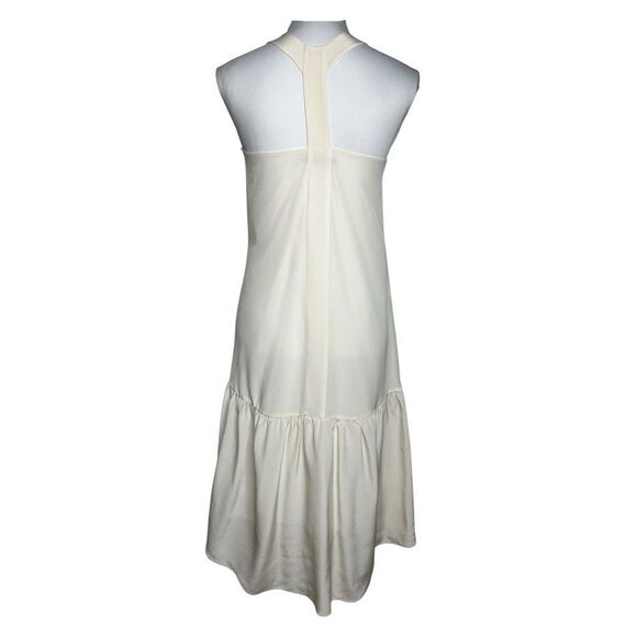 Tibi Silk Slip Dress S Ivory Embroidered Drop Waist Victorian Coquette Shift - Picture 5 of 12